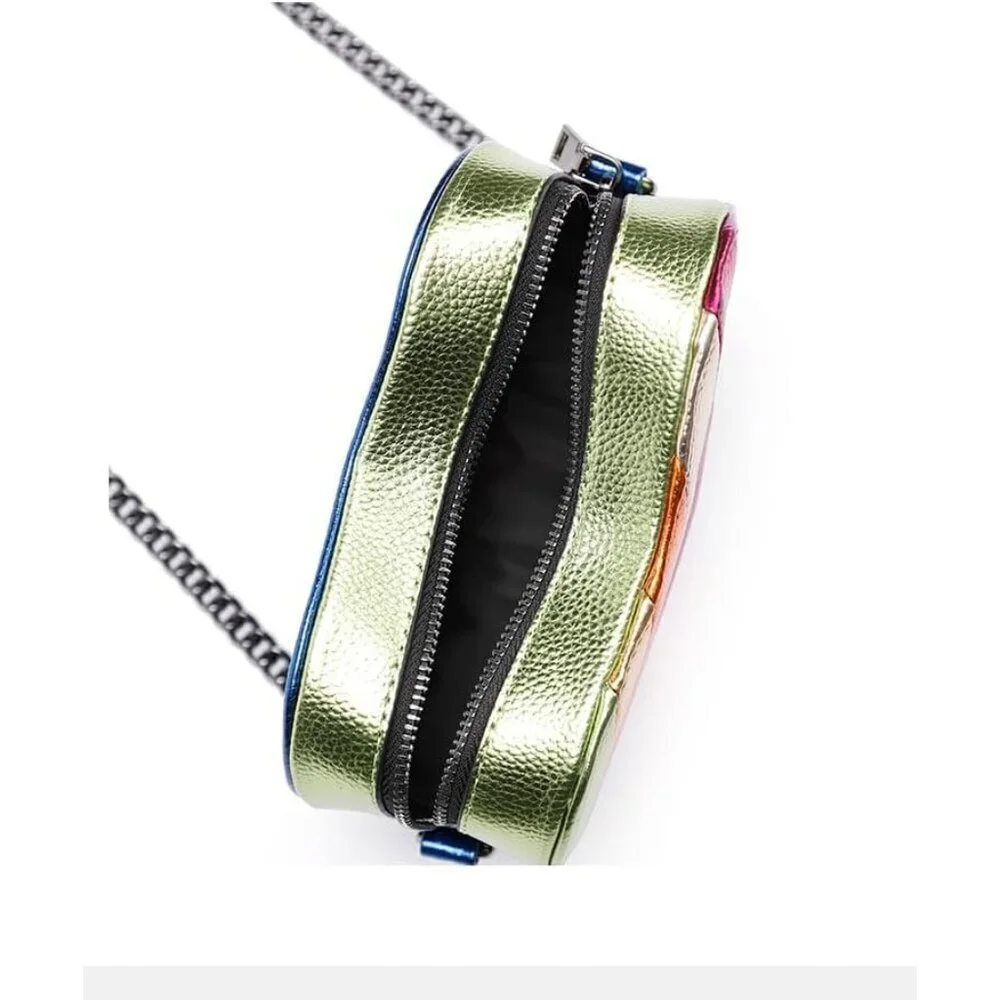 Women's Denim Heart-Shaped Mini Crossbody Phone Bag Small Travel Purse